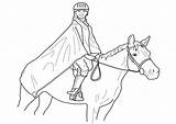 Coloring Riding Horse Large Pages sketch template