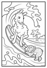 Llama Crayola Surfing Llamas Sloths Scents Surfs Stlmotherhood Archzine sketch template