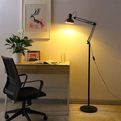 buy jiawen led modern simple floor lamps adjustable arm metal designer floor