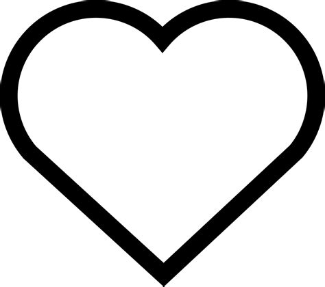 hollow heart svg png icon    onlinewebfontscom