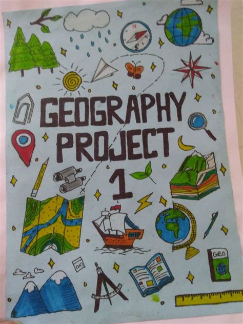 geography project front page idea page borders design project
