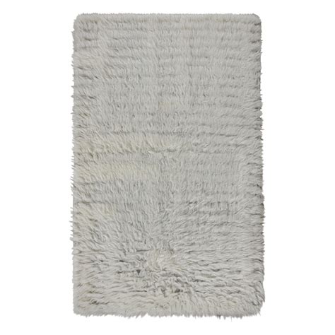 rug  kilims contemporary moroccan style rug   white shag pile  sale  stdibs