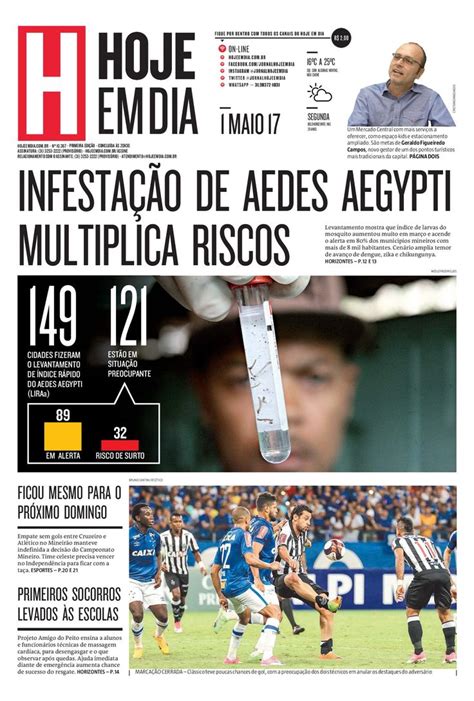 capa do dia 01 05 2017 hojeemdia jornal notícias news newspaper