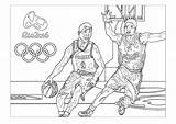 Coloring Summer Olympic Basketball Rio Games Sport Sports Adult Pages Olympics Aug Adults sketch template
