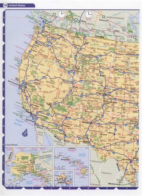 united states road map  cities printable printable  maps