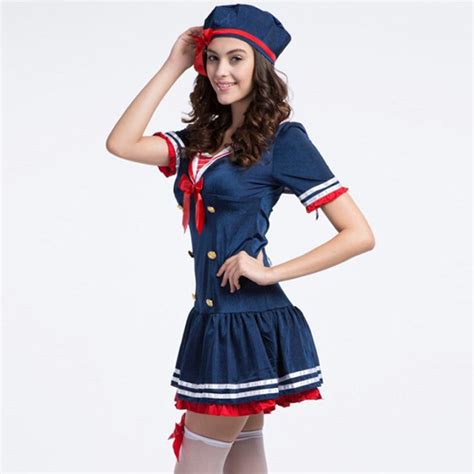 ladies sailor sea dress costume outfit sexy fashion role