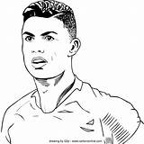 Ronaldo Cristiano Cr7 Coloring Colorironline Correr Colorare Disegni sketch template