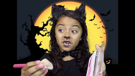 halloween kitty cat makeup tutorial 7 year old youtube