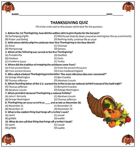 thanksgiving trivia printable games thanksgiving facts