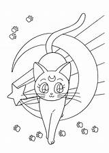 Sailor Moon Coloring Pages Cat Luna Anime Ausmalbilder Para Gato Moons Katze Ausmalen Color Colorir Party Adult Desenhos Birthday Zum sketch template