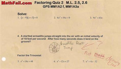 more funny exam answers math fail math fail