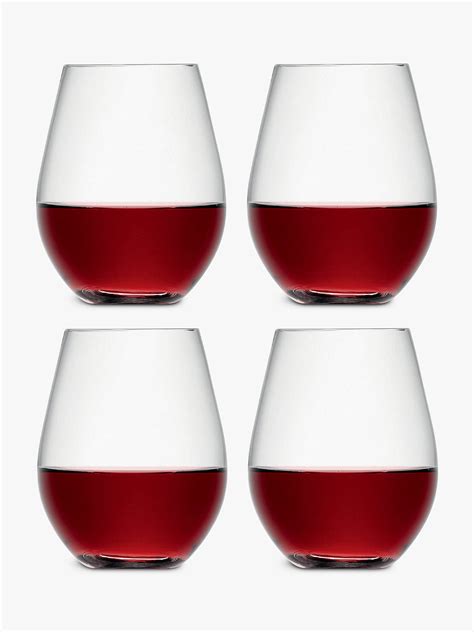 lsa international wine collection stemless red wine glasses 530ml set