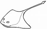 Stingray Coloring Pages Green Printable Ray Supercoloring Color sketch template
