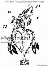 Wolf Howling Weasyl sketch template