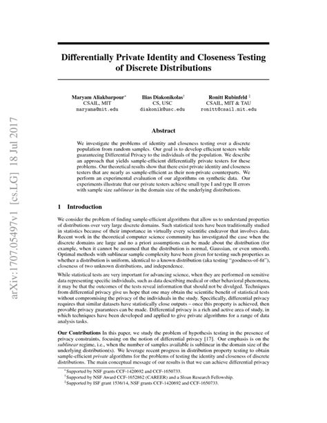 differentially private identity  closeness testing  discrete