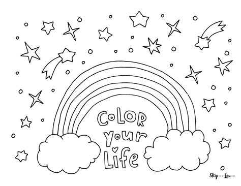 rainbow coloring page skip   lou coloring home