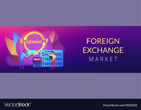currency exchange concept banner header royalty  vector