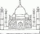 Mahal Taj Coloring India Drawing Kids Culture Study Outline Sketch Indian Template Drawings Rangoli Pages Crafts sketch template