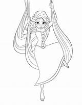 Coloring Tangled Series Pages Rapunzel Youloveit sketch template