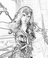 Coloring Wonder Woman Gal Pages Gadot Colouring Printable Superhero Superheroes Ecoloringpage Online Template sketch template