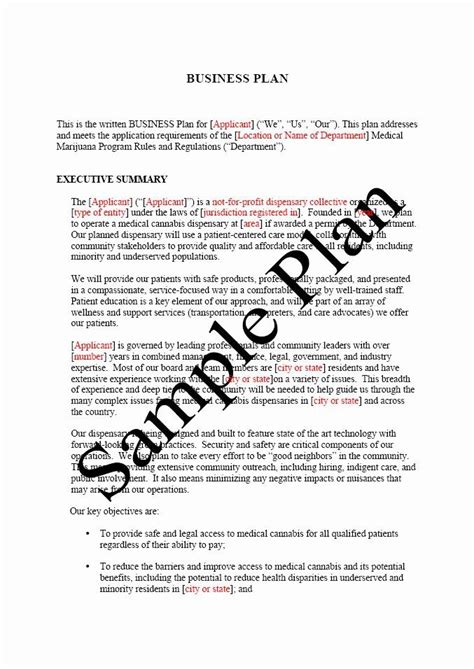 printable business plan template fresh  printable business plan sample fo business