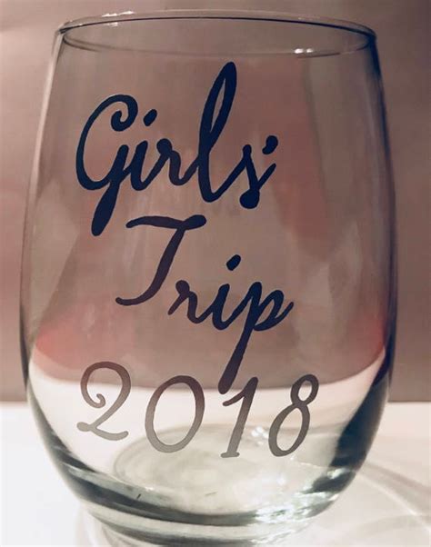 Girls Trip Wine Glasses Etsy