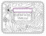 Psalm Coloring 23 Downloadable Pages Scripture Color Will Fear Printable Etsy Kids Choose Board sketch template