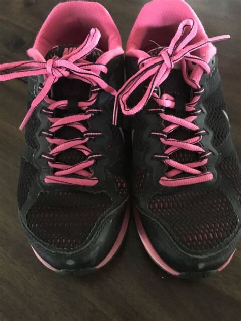 nike girls running shoes size   youth size black  pink ebay
