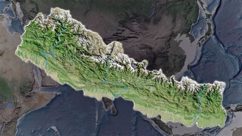 elevation map  nepal