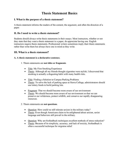 thesis statement template tutoreorg master  documents
