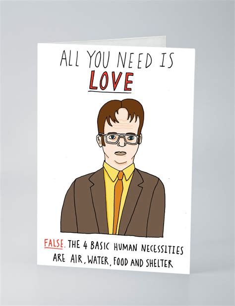 dwight schrute valentines card the office valentines