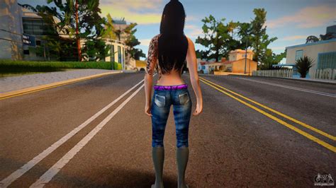 monki sexy purple casual topless for gta san andreas