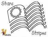 Coloring Stripes Flag Pages Stars July 4th Print Kids Usa sketch template