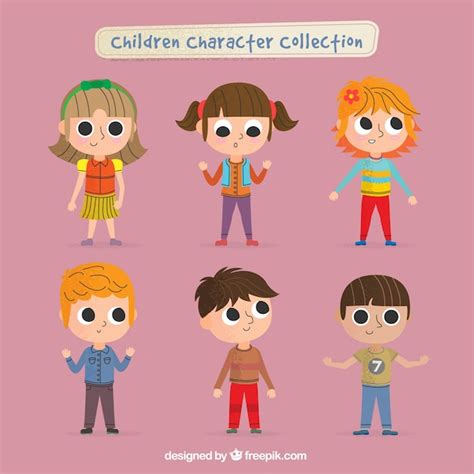 coleccion de personajes infantiles vector gratis