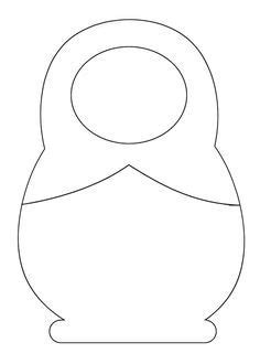 templates russian doll outline