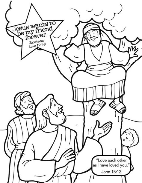 zacchaeus tree story coloring book