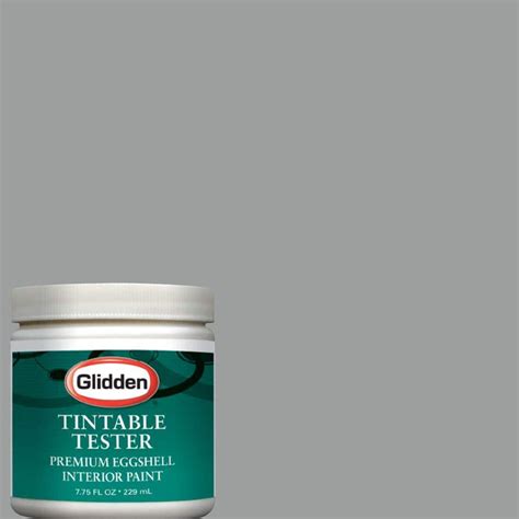 glidden premium  oz granite grey interior paint tester gln