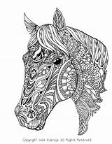Kleurplaten Volwassenen Paarden Uitprinten Downloaden sketch template