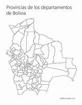 Bolivia Colorear Provincias Político Departamentos Anthoncode Politico sketch template