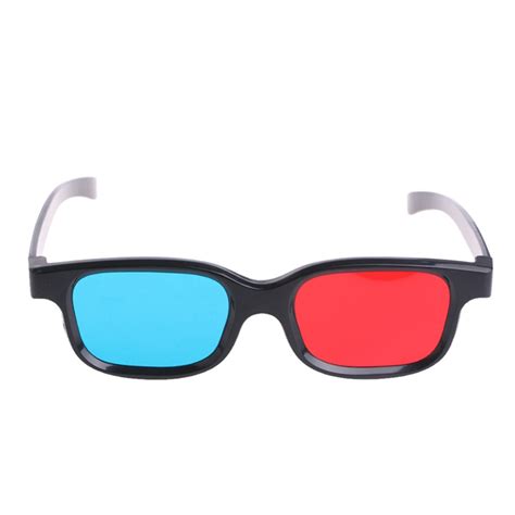 Universal 3d Glasses Black Frame Red Blue Eyeglasses Cyan