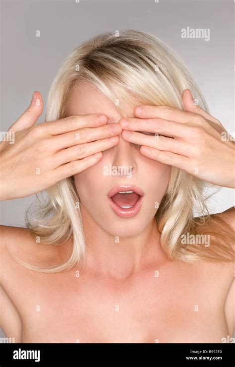 woman  hands  eyes stock photo alamy