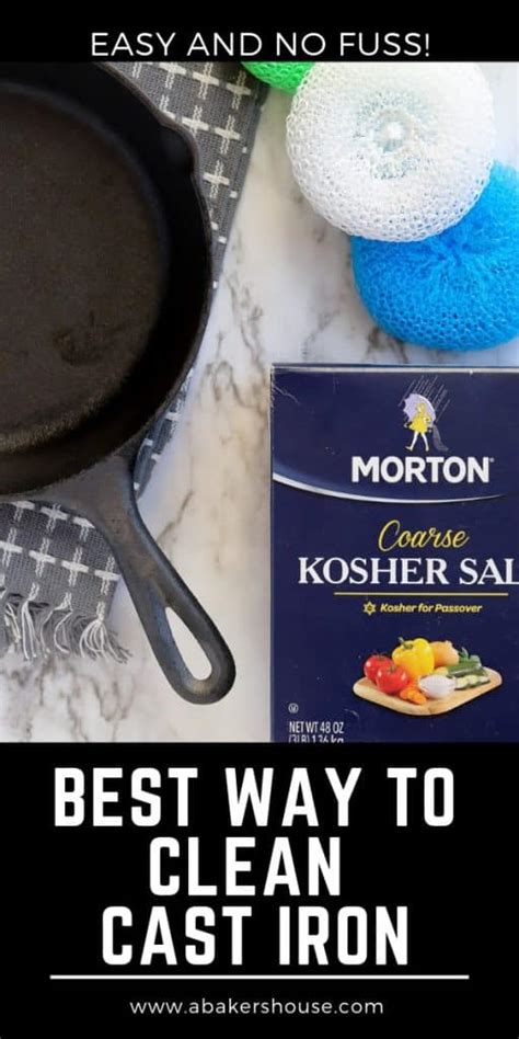 clean  cast iron pan  easy