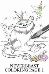 Disney Coloring Fairies Gruff Neverbeast Tinkerbell Legend Activity sketch template