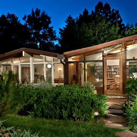 mid century modern ranch hip roof  ideas houzz