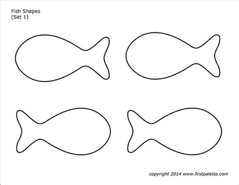 fish shapes  printable templates coloring pages firstpalettecom