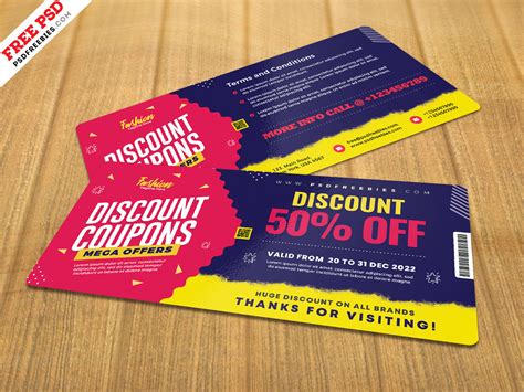 discount coupon template psd  psd
