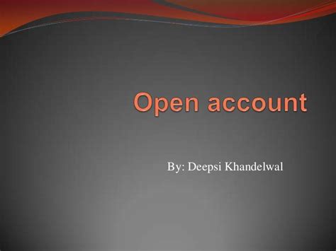 open account