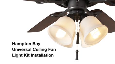 install  hampton bay  light universal ceiling fan light kit youtube