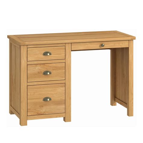 portland oak single pedestal desk portland furniture
