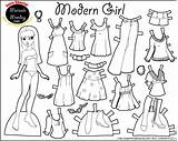 Paper Printable Dolls Cut Outs Doll Template Printablee Coloring Via sketch template